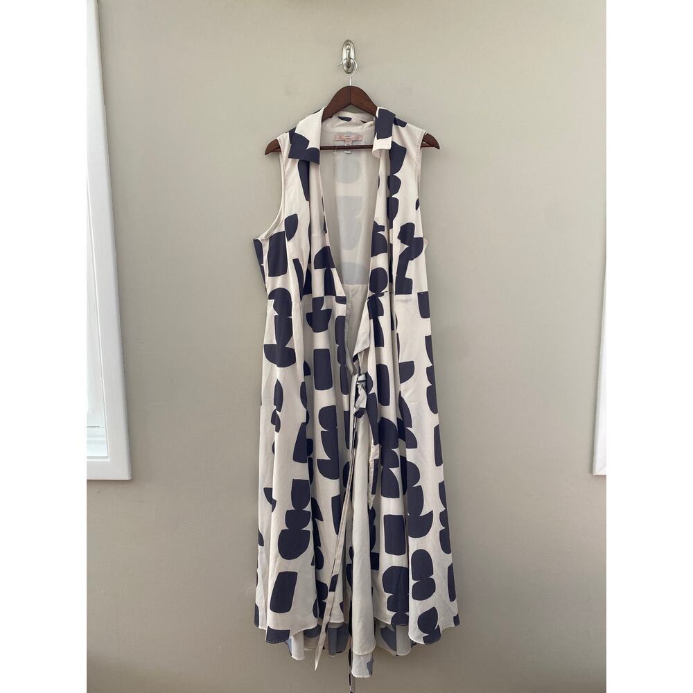 HUTCH V-Neck Wrap Dress in Black and White Size Women's 2X - Picture 4 of 12